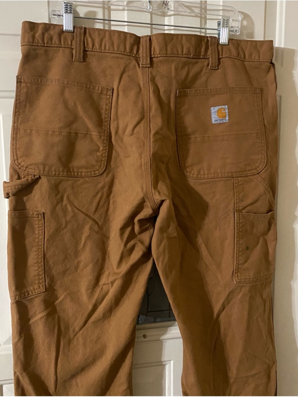 Carhartt Pants Mens 38x32 Golden Brown Duck Relaxed Fit Utility Carpenter